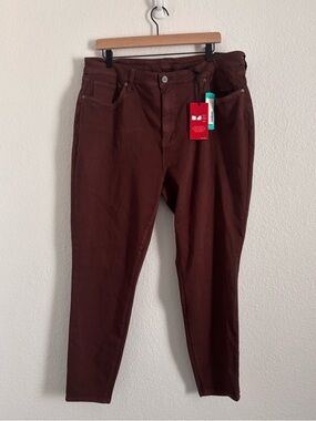 NWT KUT From the Kloth Size 20W Brown High Rise Fab Ab Ankle Skinny Jean